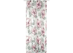 4035179116883 - Gardine (Flower) Voile mit Kräuselband 140x245cm Universalbandvorhang für zu Hause transparente und moderne Fensterdekoration - Flower