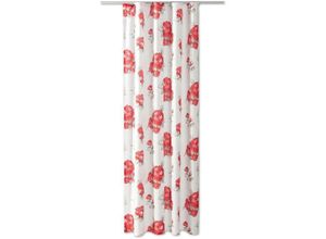 4035179147047 - Arsvita - Dekoschal mit Rosendruck 140x245cm Universalband Blickdicht Vorhang Gardine - Pink