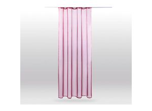 4035179148778 - Bestlivings - Gardine mit Kräuselband Transparent Voile 140x245 cm ( Breite x Länge ) in bordeaux - beere viele weitere Farben und Größen - Rot