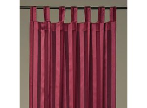 4035179150870 - Arsvita - Dekoschal Gardine Vorhang Streifen halbtransparent Auswahl Schlaufenschal 140x 175cm rot - bordeaux - Rot