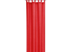 4035179151204 - Bestlivings - Gardine blickdicht in Leinenoptik 140x245 cm mit Schlaufen in Rot in vielen Varianten - Rot