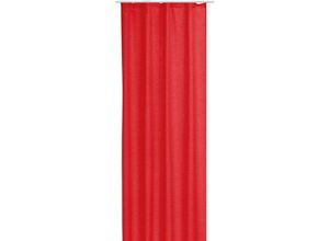 4035179152713 - Bestlivings - Gardine blickdicht in Leinenoptik 140x245 cm mit Universalband in Rot in vielen Varianten - Rot