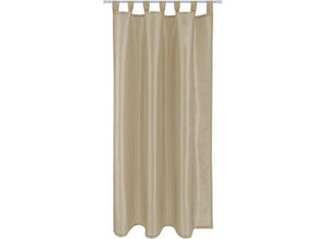 4035179155103 - Arsvita - Blickdichte Gardine ( Taupe ) Alessia mit Schlaufen in 140x245cm (BxL) in vielen Größen und Farben - Taupe