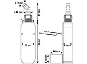 4035300008759 - Cornat Geräte-Aufputzsiphon Ø 40 mm 90 Grad Kunststoff grau Abgang waagerecht