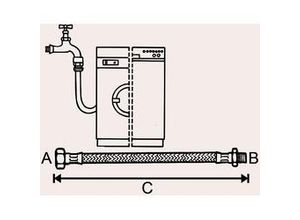 4035300403370 - Maschinen-Zulauf-Verlängerungschlauch 2 m   190 cm x 3 4 Anschlussschläuche - Cornat