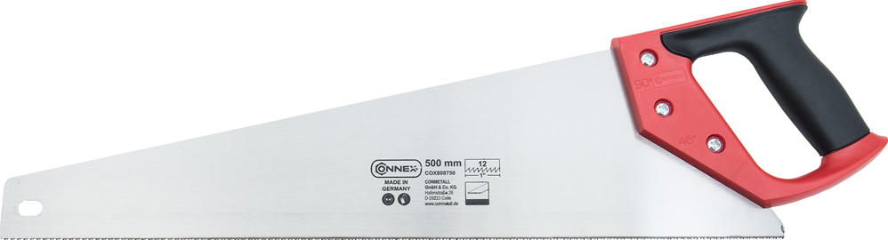 4035300614820 - Handsäge 500mm - Feinzahn - Rot Schwarz