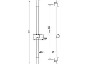 4035300973439 - Cornat Brausestange Cervia verchromt 65 cm