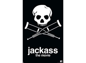 4035519372436 - - Jackass the Movie Poster Skull and crutches