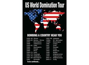 4035519399594 - - us World Domination Tour Poster Kriegs-Tourdaten der usa