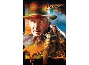 4035519855861 - Indiana Jones Poster Kingdom of the Crystal Skull Shia La Boef auf Motorrad