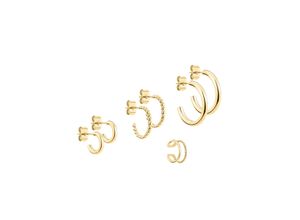 4035608308384 - Ohrring-Set TAMARIS TS-0022-EE TS-0023-EE TS-0024-EE Ohrringe Gr Edelstahl gelb (gelbgoldfarben) Damen Brautschmuck