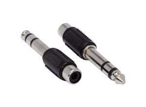 4035862161275 - - 2er Set 63mm Adapter Klinkenstecker Stereo Cinch Kupplung 1325086