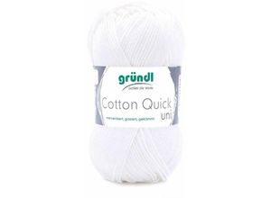 4036014004419 - Wolle Cotton Quick 50 g uni weiß Handarbeit - Gründl