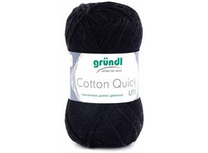 4036014004549 - Wolle Cotton Quick 50 g uni schwarz Handarbeit - Gründl