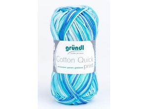 4036014004617 - Wolle Cotton Quick print 50 g aqua multicolor Handarbeit - Gründl