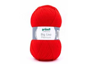 4036014015279 - Wolle Big Lisa Premium 250 g signalrot Handarbeit - Gründl