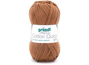 4036014132587 - Wolle Cotton Quick 50 g uni caramell Handarbeit - Gründl