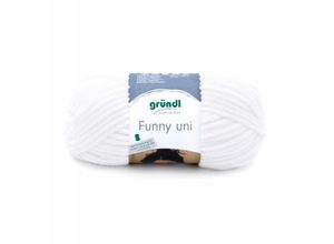 4036014143217 - Wolle Funny uni 100 g weiß Handarbeit - Gründl