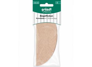 4036014150130 - Bügelflicken Kunstleder 2 Stück beige - Gründl