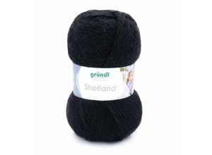 4036014154824 - Wolle Shetland 100 g schwarz Handarbeit - Gründl