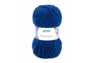 4036014154855 - Gründl Wolle Shetland 100 g blau Handarbeit