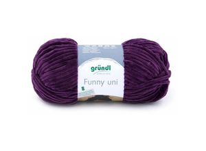 4036014169729 - Wolle Funny uni 100 g aubergine Handarbeit - Gründl