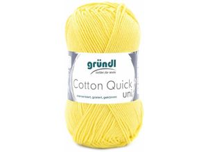 4036014186962 - Wolle Cotton Quick 50 g uni gelb Handarbeit - Gründl