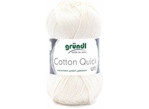 4036014186993 - Wolle Cotton Quick 50 g uni wollweiß Handarbeit - Gründl