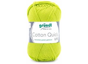 4036014187358 - Wolle Cotton Quick 50 g uni hellgrün Handarbeit - Gründl