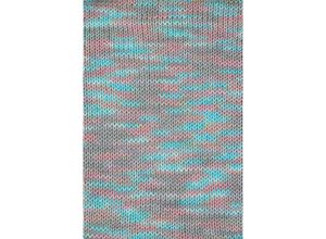 4036014202280 - Wolle Cotton Quick print 50 g beige-blau-grau-mix color Handarbeit - Gründl