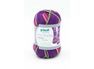 4036014205991 - Sockenwolle Hot Socks Simila 100 g violett-lila-flieder-fuchsia-rost Sockenwolle - Gründl