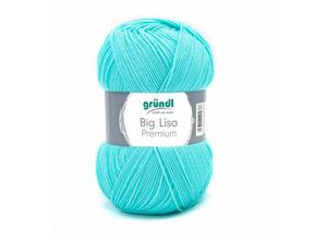 4036014225876 - Wolle Big Lisa Premium uni 250 g türkis Handarbeit - Gründl