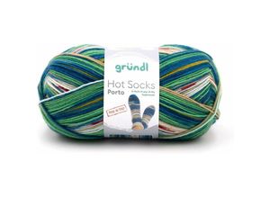 4036014228693 - Sockenwolle Hot Socks Porto 100 g 4-fach ocean-maigrün-kamel-anis Handarbeit - Gründl