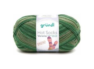 4036014230030 - Gründl Sockenwolle Hot Socks Verona 100 g 4-fach grün-moos-meliert Handarbeit