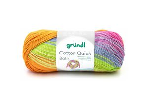 4036014231020 - Wolle Cotton Quick Batik 100 g orange-grün-blau-violett Handarbeit - Gründl