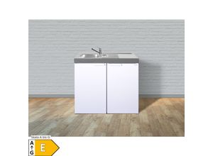 4036089001788 - Stengel Küchen Kitchenline MK 100 weiß - ohne Kochfeld rechts Becken links