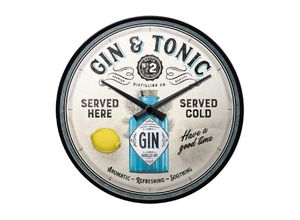 4036113510996 - Wanduhr »Nostalgic Art Gin & Tonic Served Here Ø 31 cm«