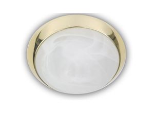 4036239170036 - - Deckenleuchte rund Glas Alabaster Dekorring Messing poliert ø 30cm 4036239170036 - - Deckenleuchte rund Glas Alabaster Dekorring Messing poliert ø 30cm
