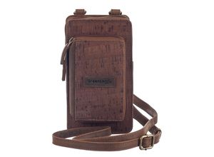 4036266320602 - Handytasche GREENLAND NATURE NATURE leather-cork Gr B H T 11 cm x 20 cm x 5 cm braun Damen Taschen Smartphone Case Tasche mit aufgesetzter Geldbörse