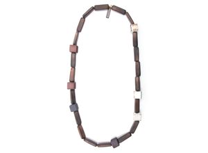 4036673235797 - Lange Kette COLLEZIONE ALESSANDRO Maya Gr one size PTFE-Kunststoff braun Damen Halsketten mit hochwerigen matten Kunststoffelementen in geometrischer Form