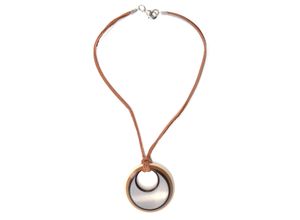 4036673235841 - Kette mit Anhänger COLLEZIONE ALESSANDRO Mina Gr one size PTFE-Kunststoff braun Damen Halsketten mit hochwertigem Kunststoffanhänger