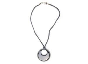 4036673235858 - Kette mit Anhänger COLLEZIONE ALESSANDRO Mina Gr one size PTFE-Kunststoff schwarz Damen Halsketten mit hochwertigem Kunststoffanhänger