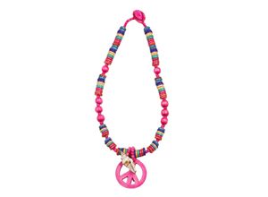 4036673242504 - Kette mit Anhänger COLLEZIONE ALESSANDRO Peace Gr one size Holz bunt (mehrfarbig) Damen Halsketten Peace Symbol