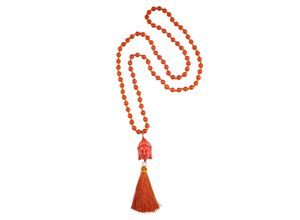 4036673243815 - Lange Kette COLLEZIONE ALESSANDRO Nepal Gr one size Glas orange Damen Halsketten mit echten Glasperlen