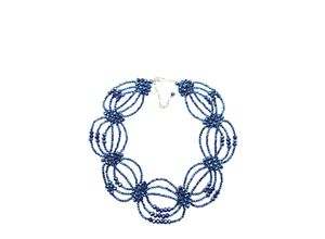 4036673245291 - Kette mit Anhänger COLLEZIONE ALESSANDRO Pearl Gr one size Glas blau (marine) Damen Halsketten aus facettierten Glasperlen