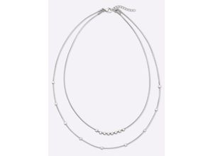 4036673251582 - Collier HEINE Gr N-Größe Metall silberfarben Damen Halsketten Colliers