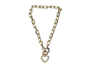 4036673252947 - Kette mit Anhänger COLLEZIONE ALESSANDRO Karabiner Gr one size Metall goldfarben (gold) Damen Halsketten mit herzförmigem Karabiner als Anhänger