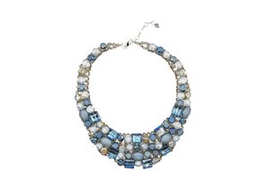 4036673255337 - Kette mit Anhänger COLLEZIONE ALESSANDRO Chieti Gr one size Glas blau Damen Halsketten aus vielen verschiedenen Glasperlen gefertigt