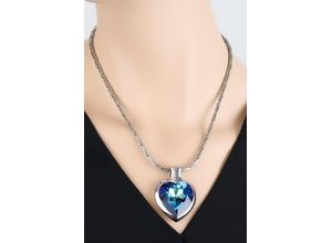 4036673257782 - Kette mit Anhänger COLLEZIONE ALESSANDRO Titanic Gr one size Metall blau Damen Halsketten Ketten mit Anhänger Platinlegierung