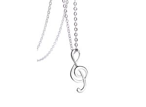 4036673257959 - Silberkette COLLEZIONE ALESSANDRO Music Gr one size Silber 925 (Sterlingsilber) silberfarben (silbern) Damen Halsketten mit Notenschlüssel 925 Sterling Silber